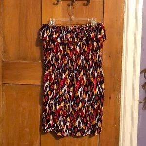 Strapless Patterned Dress